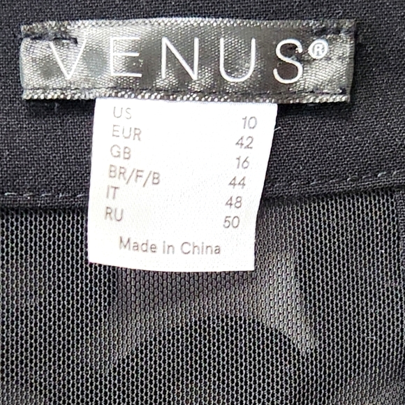 Black Women's Blazer Jacket Sheer Back Size Medium Button Closure Braid Detail - Picture 5 of 8